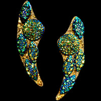Image 1 of DREAM GLITTER / SAMURAI TSUKI Earring - Peacock 