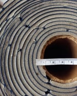 1970s Vintage Padded Wallcovering - Navy Blue Quilted Cushioned Vinyl Caravan - (Single Roll) thumbnail 12