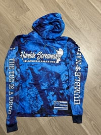 Image 1 of Blue Humble Screamahz longsleeve hoodie shirt 