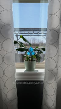 Image 1 of Art Nouveau Plantstake - Iridescent Blue