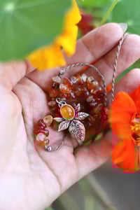 Image 3 of Collana Primavera - Foglioline e Corniola-