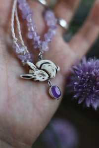 Image 2 of Collana Primavera - Coniglio e Ametista-