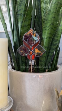 Image 2 of Art Nouveau Plantstake - Orange