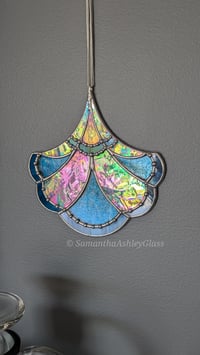 Image 3 of Art Deco Scallop - Iridescent Blue