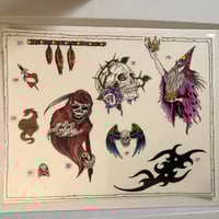 Image 1 of 1990’s production flash sheet wizard skulls 