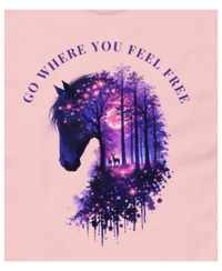 Image 1 of Go Where You Feel Free Horse T-Shirt