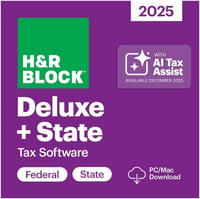 2025 H&R Block Deluxe + State Digital Download