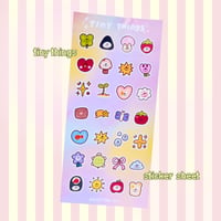tiny things sticker sheet