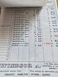 Image 4 of Vintage Receipt Ephemera Bundle Hotel Bills Retail Slips Paper Pack for Collage Craft