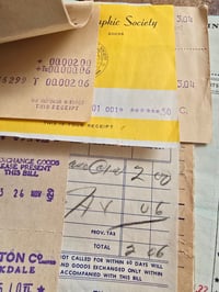 Image 5 of Vintage Receipt Ephemera Bundle Hotel Bills Retail Slips Paper Pack for Collage Craft