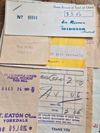 Image 6 of Vintage Receipt Ephemera Bundle Hotel Bills Retail Slips Paper Pack for Collage Craft