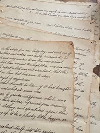 Image 1 of Victorian handwritten manuscript pages antique cursive script paper ephemera bundle