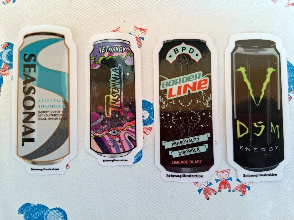 Image of Mental Health Energy Drink Stickers