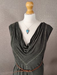 Image 5 of Beaded Larimar Inverted Drop