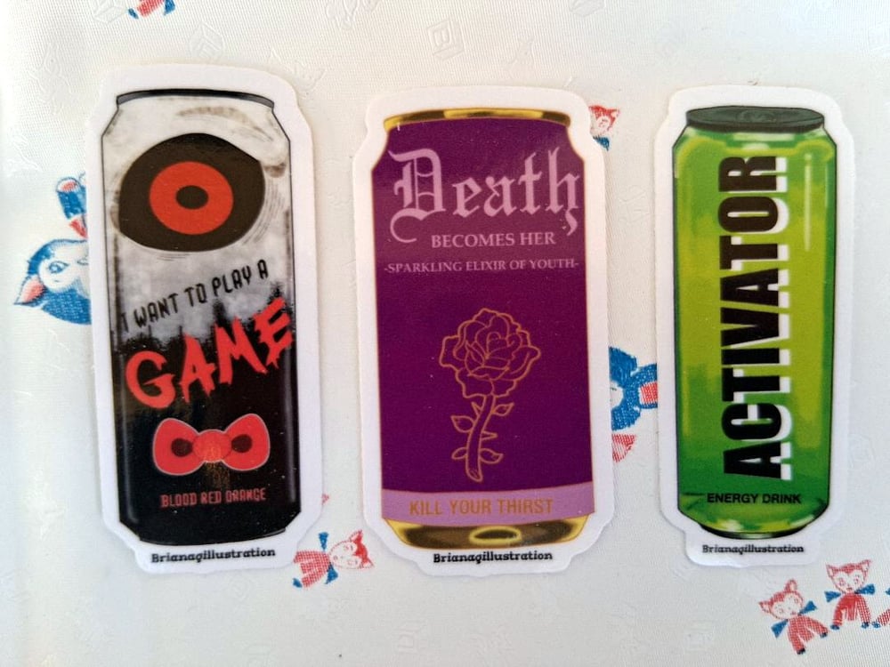 Image of Horror Movie Energy Drink Stickers