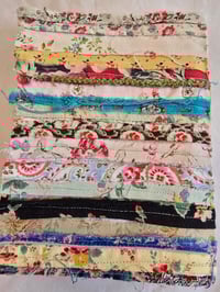 Image 3 of One of a kind mixed media fabric journal vintage French textile cover handmade art book