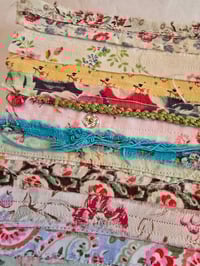 Image 4 of One of a kind mixed media fabric journal vintage French textile cover handmade art book