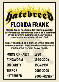 Image 5 of FRANK NOVINEC (HATEBREED) THANKS LIST CONTRIBUTION SALE