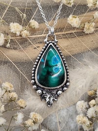 Image 4 of Beaded Malachite & Leaf