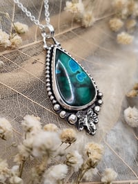 Image 2 of Beaded Malachite & Leaf