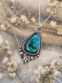 Image 3 of Beaded Malachite & Leaf