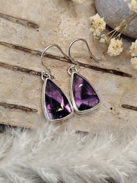 Image 4 of Trapiche Amethyst Earrings