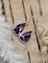 Image 2 of Trapiche Amethyst Earrings