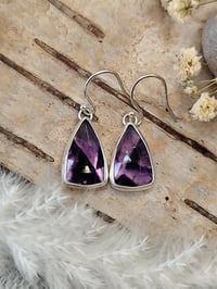 Image 3 of Trapiche Amethyst Earrings