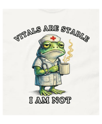 Image 1 of Vitals Are Stable Funny Nurse T-Shirt