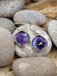 Image 3 of Fluorite Lozenge Earrings