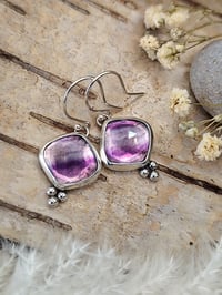 Image 3 of Fluorite Lozenge & Granulation Earrings