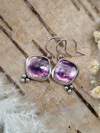 Image 4 of Fluorite Lozenge & Granulation Earrings