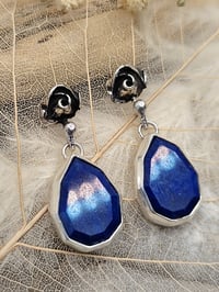 Image 2 of Lapis Lazuli & Rose Earrings