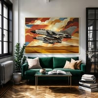 Image 1 of Stampa Fine Art Tornado ECR – stampa in stile Art Déco aeronautica anni ’30/40'
