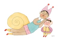 Image 1 of Sleepy Snail • PRINT