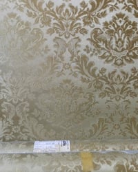 Authentic vintage wallpaper: 1970s Vintage Anneplas AB Wallpaper Rolls - Gold Brocade Damask Traditional - (Sets of 2 & 3 Rolls) – main image