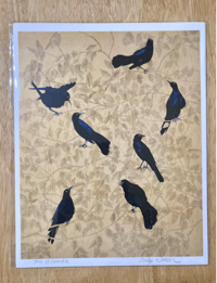 Image 3 of Tree of Grackle by Carly Weaver - Fine Art Print 