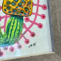 Image 2 of Original Framed Watercolor - Yellow Mushrooms