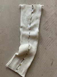 Image 6 of  Merino Rib Top with Pearl Button boat  neck 