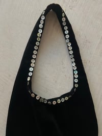 Image 1 of Moonlight Hobo Bag — black velvet 