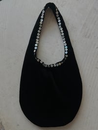 Image 2 of Moonlight Hobo Bag — black velvet 