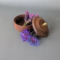 Image 1 of Woodland Apothecary Jar - Walnut 3.7" x 2.75"