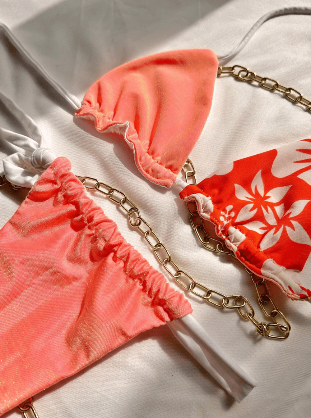 Image of  the coral reef reversible bikini set
