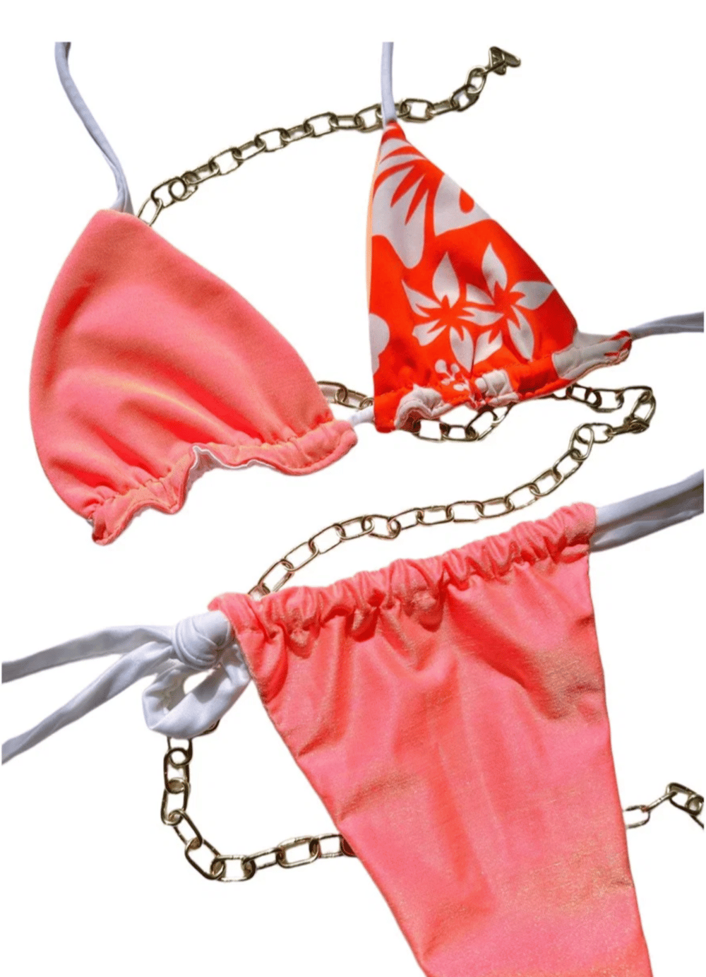 Image of  the coral reef reversible bikini set