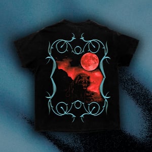 Image of WOLF TEE (SPINE) BLACK T SHIRT PRE ORDER