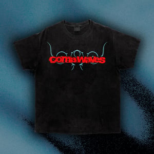Image of WOLF TEE (SPINE) BLACK T SHIRT PRE ORDER