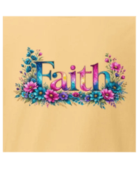 Image 1 of Faith Colorful Floral T-shirt
