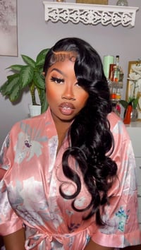 Image 2 of Jet Black 13x6 Lace Front Body Wave Wig in 24”