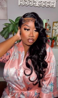 Image 5 of Jet Black 13x6 Lace Front Body Wave Wig in 24”