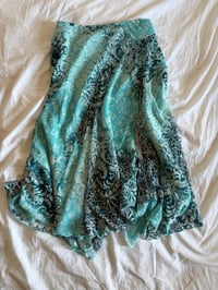 Image 2 of Vintage Y2K blue floral mermaid floaty maxi skirt